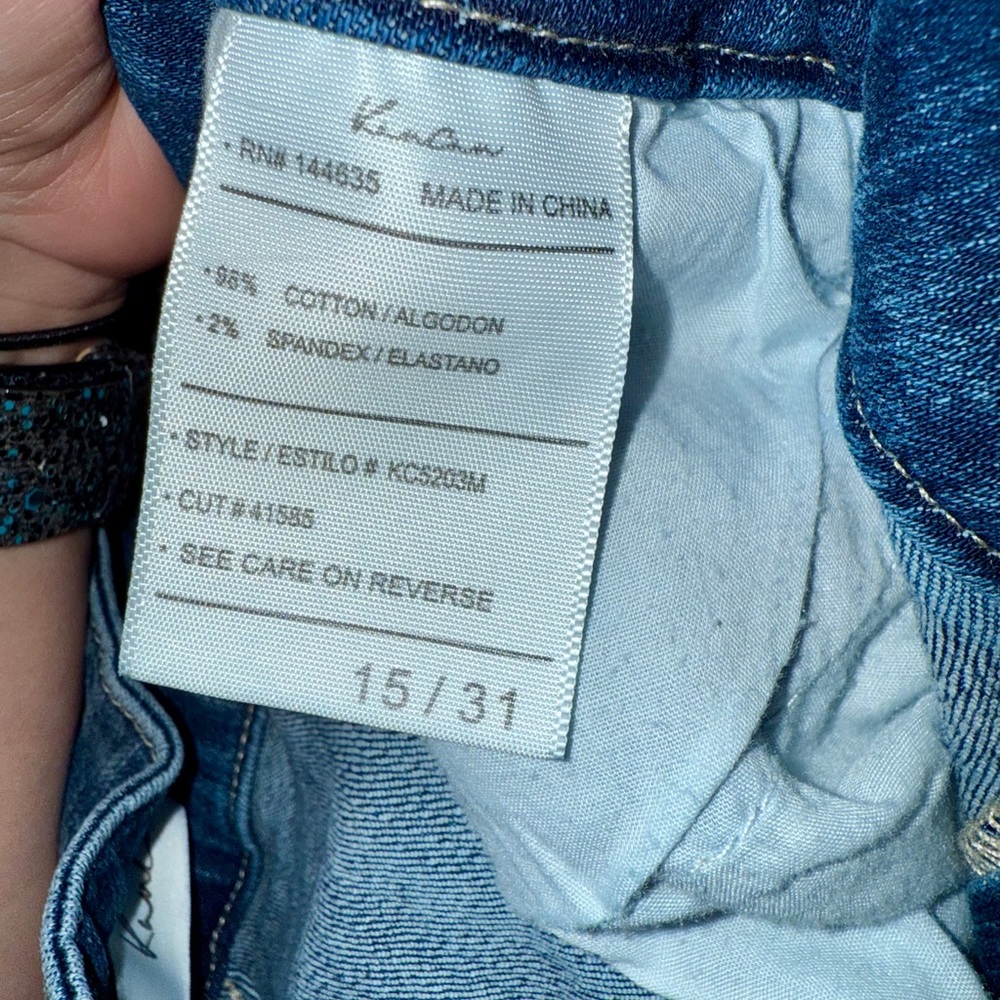 KanCan Flare Jeans With Frayed Hem, Size 15/31 - Picture 5 of 5